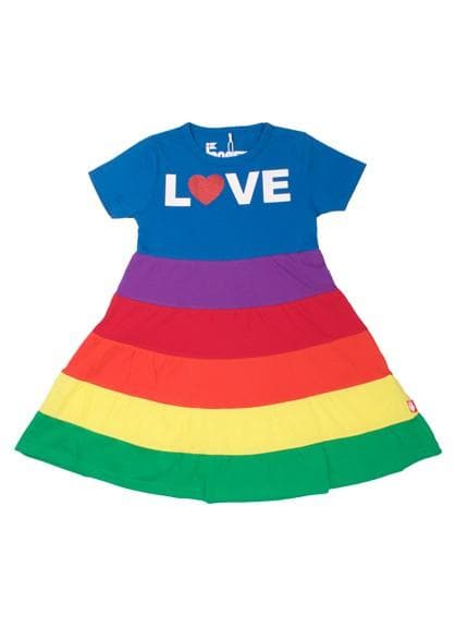 Rainbow Love Dress Clothing  at Biddle and Bop