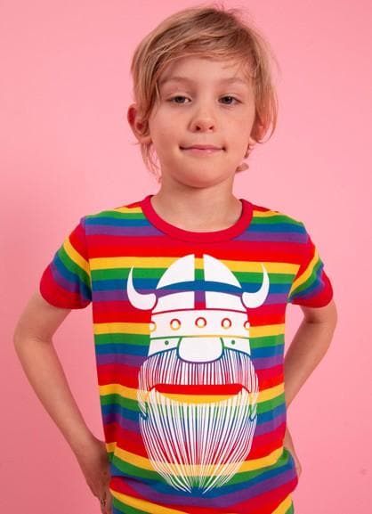 Rainbow Love Viking Erik Tshirt – Biddle Bop