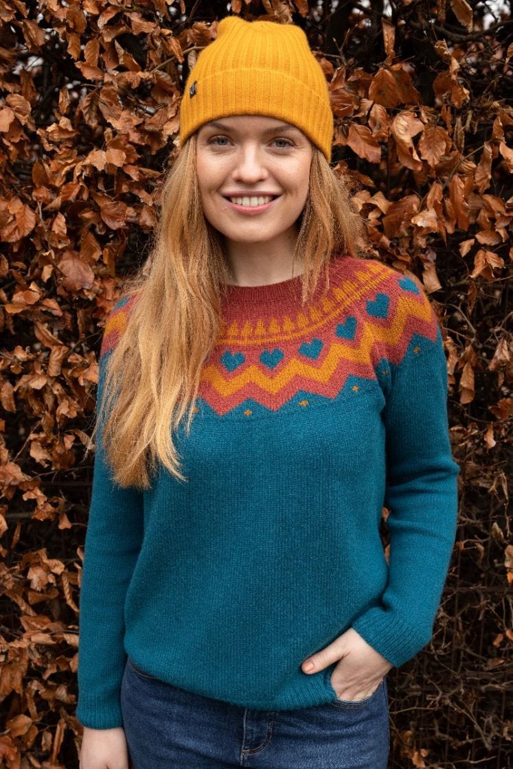 infrastruktur Lånte Doktor i filosofi Danefae Women's Wool Blend Sweater | "Anne" in Stone Blue – Biddle and Bop