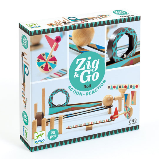 Zig & Go Roll 28 pc Chain Reaction Construction Set