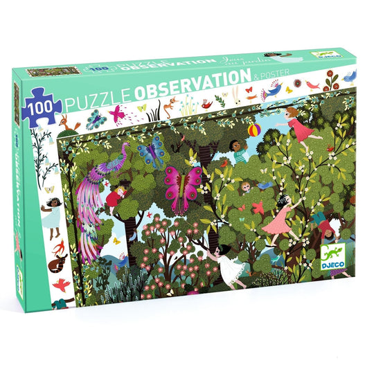 Garden Play Time 100pc Observation Jigsaw Puzzle + Poster