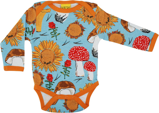 Longsleeve Lapneck Bodysuit: Sunflower Blue