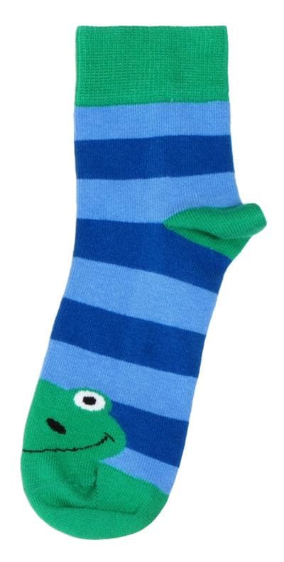 Organic Cotton Ankle Socks: Frog Blue Clothing  at Biddle and Bop