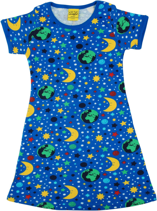Short Sleeve Dress: Mother Earth Blue