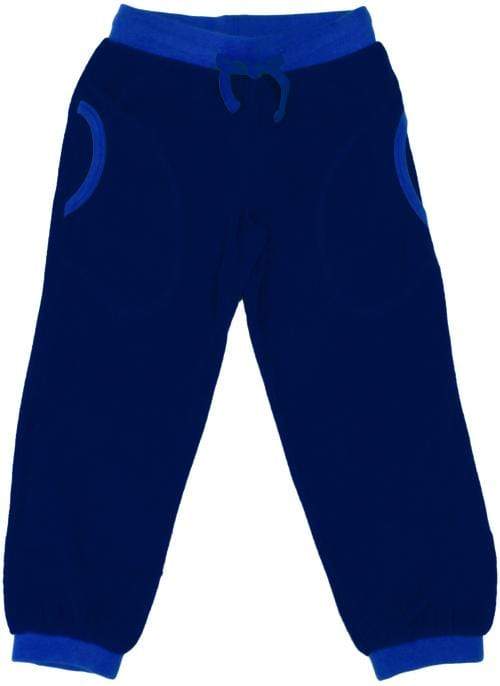 Organic Terry Trouser Pant: Dark Blue Clothing  at Biddle and Bop