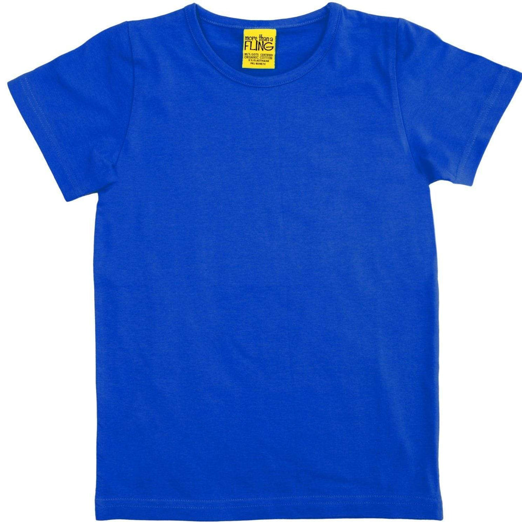 Organic Cotton Short Sleeve Top, Blue Clothing  at Biddle and Bop