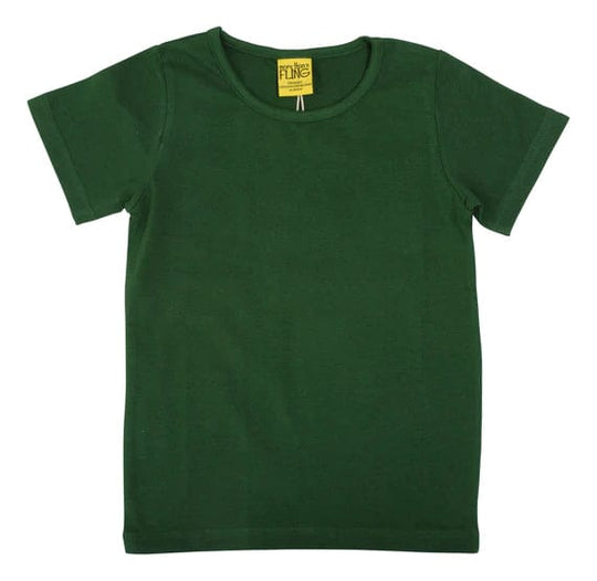 Organic Cotton Short Sleeve Top, Dark Green