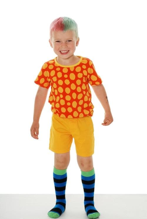 Organic Cotton Short Pants: Saffron Yellow Clothing  at Biddle and Bop