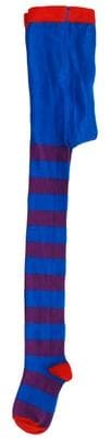Organic Cotton Tights: Blue Purple Stripe
