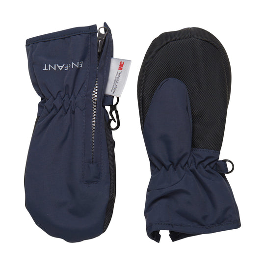 Mittens with zipper in Blue Nights