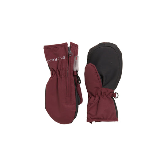 Mittens with zipper in Vineyard Wine