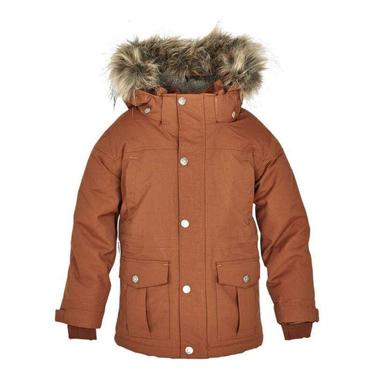 Waterproof Winter Jacket: Leather Brown