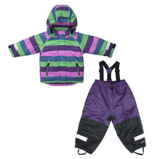 Winter Jacket and Trouser Set in Brasilia and Plum