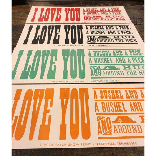 I Love You a Bushel and a Peck Poster