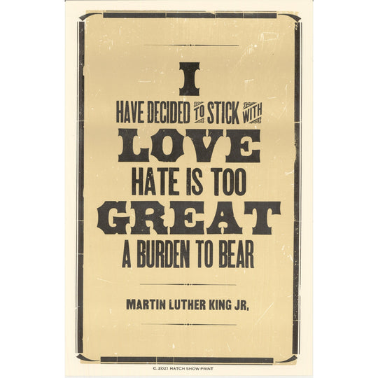 MLK Stick With Love Poster