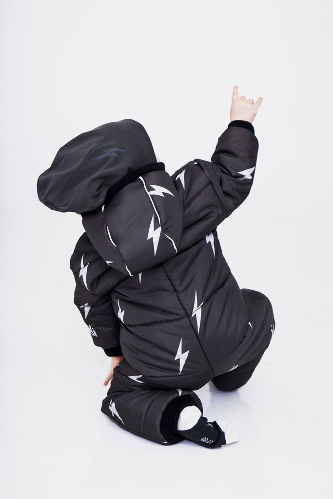 Lightning One Piece Waterproof Outerwear Clothing  at Biddle and Bop