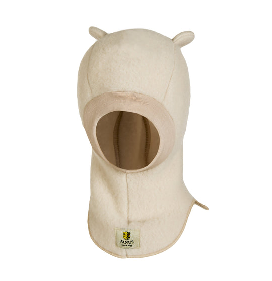 Wool Fleece Balaclava: Beige