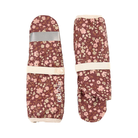 Vilnius Recycled Rain Mittens: Plum Flower