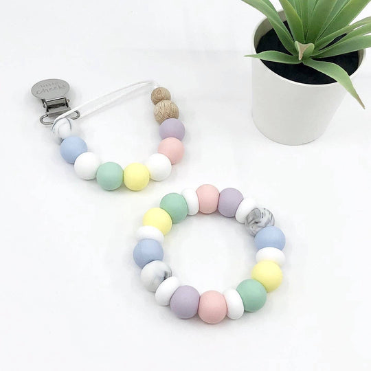 Sensory Teether Multi Rings: Pastel