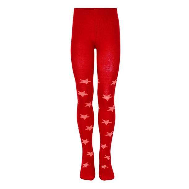 Tights: Red & Pink Stars Tights  at Biddle and Bop