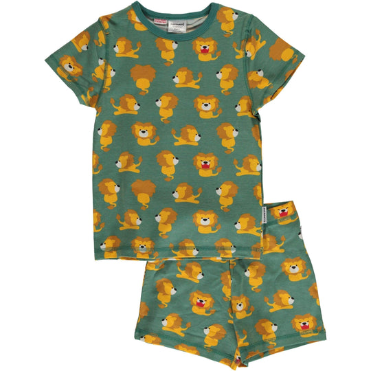 Maxomorra Organic Summer Pajama Set: Lion