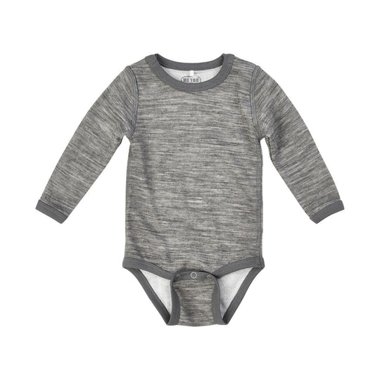 Merino Wool/Bamboo BodySuit: Heather Gray