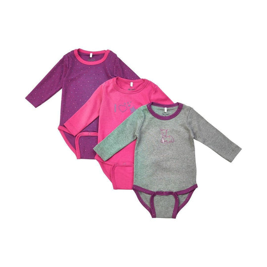 Organic BodySuit 3 Pack Baby One Piece: Phlox