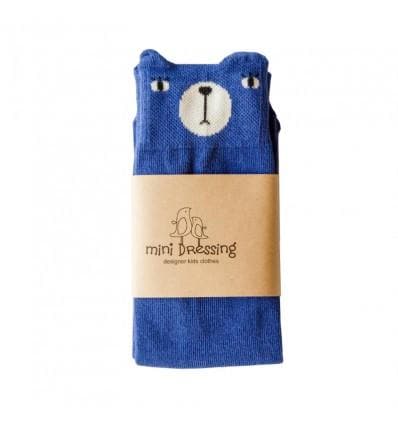 Bear Knee Socks: Blue Socks  at Biddle and Bop