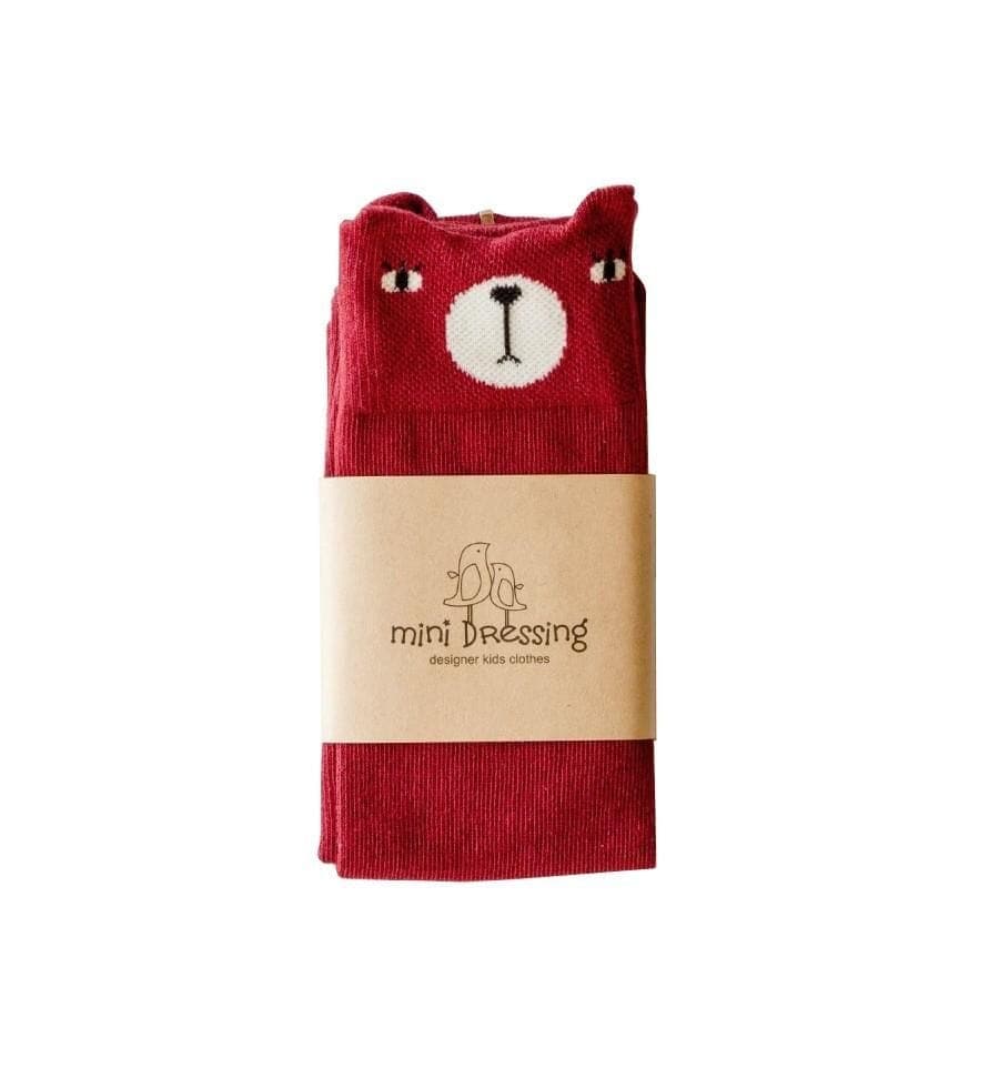 Bear Knee Socks: Red Socks  at Biddle and Bop