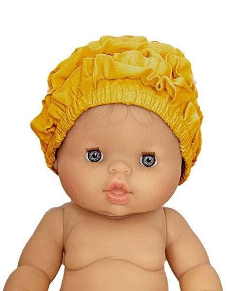 Minikane Monaco Beach Retro Cotton Bathing Cap: Mustard