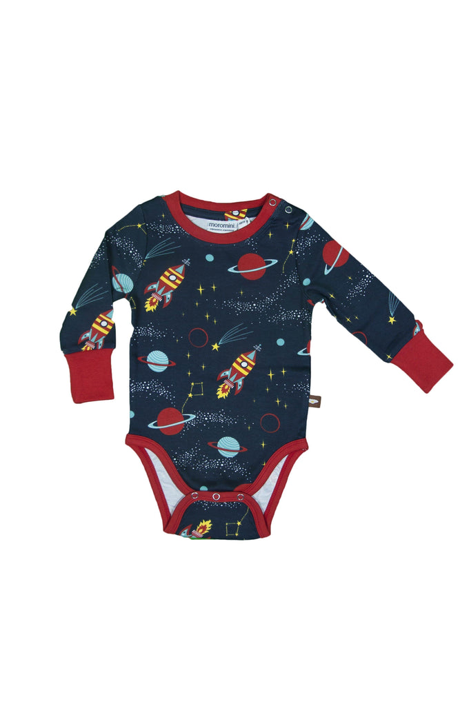 Long Sleeve Bodysuit: Outer Space Clothing  at Biddle and Bop