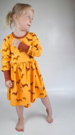 Long Sleeve Dress: Wiener Dog Clothing  at Biddle and Bop