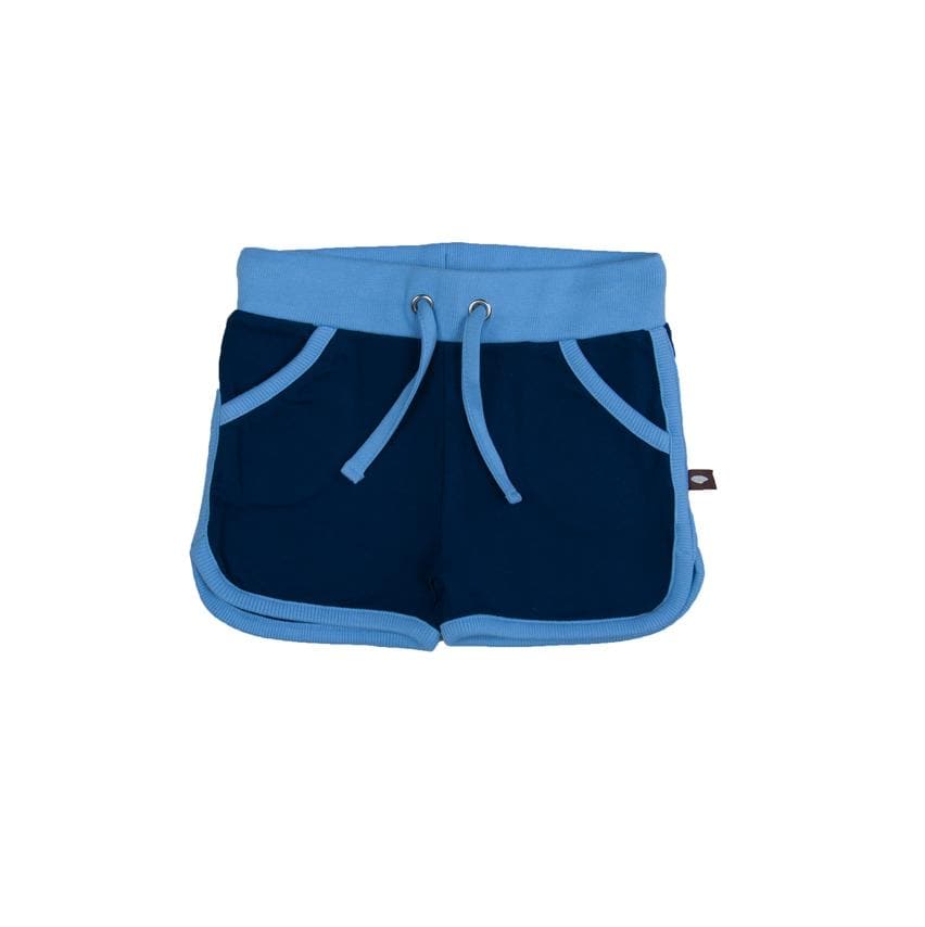 Retro Running Shorts: Blue / Light Blue Clothing  at Biddle and Bop