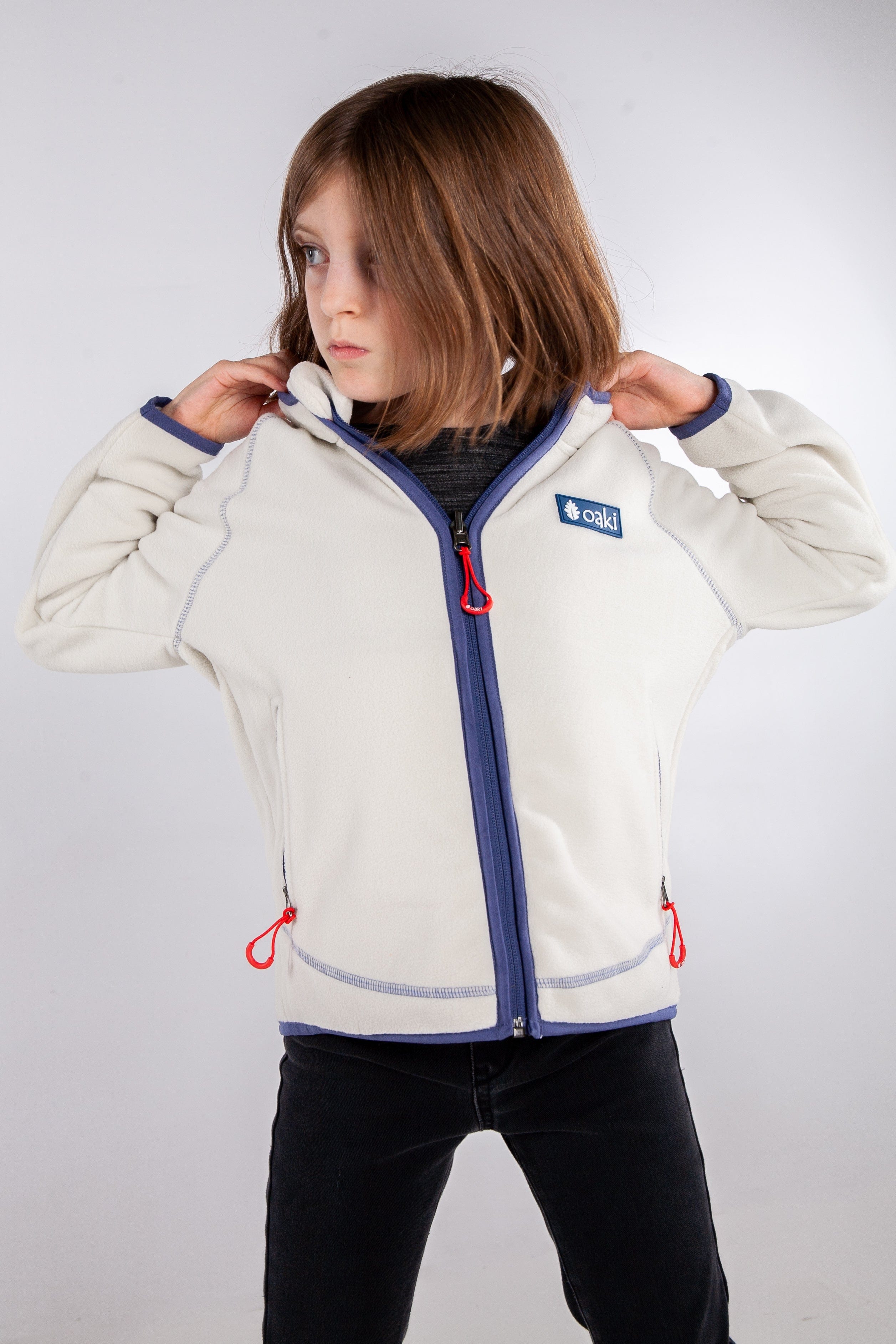 Polartec® 200 Series Fleece Jacket: Winter White – Biddle and Bop
