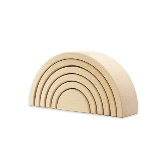 Ocamora Rainbow Stacker: 6 Piece Natural