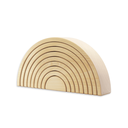 Ocamora Rainbow Stacker: 9 Piece Natural