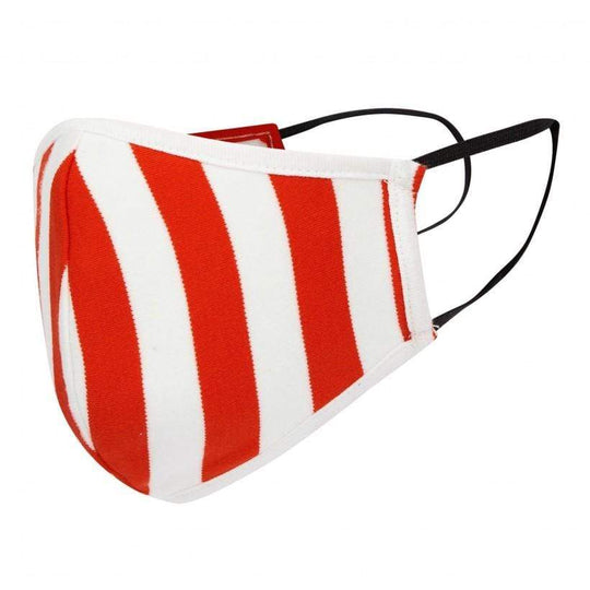 Organic Cotton Face Mask - Red Stripe