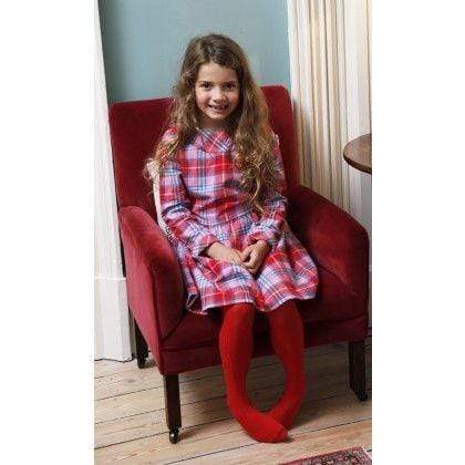 Cable Knit Tights: Red Tights  at Biddle and Bop