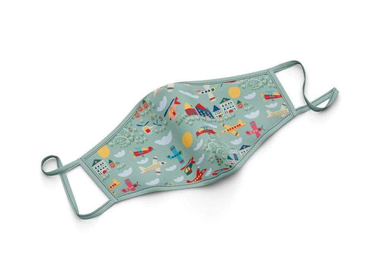 Printed Cotton Face Mask - Aviation