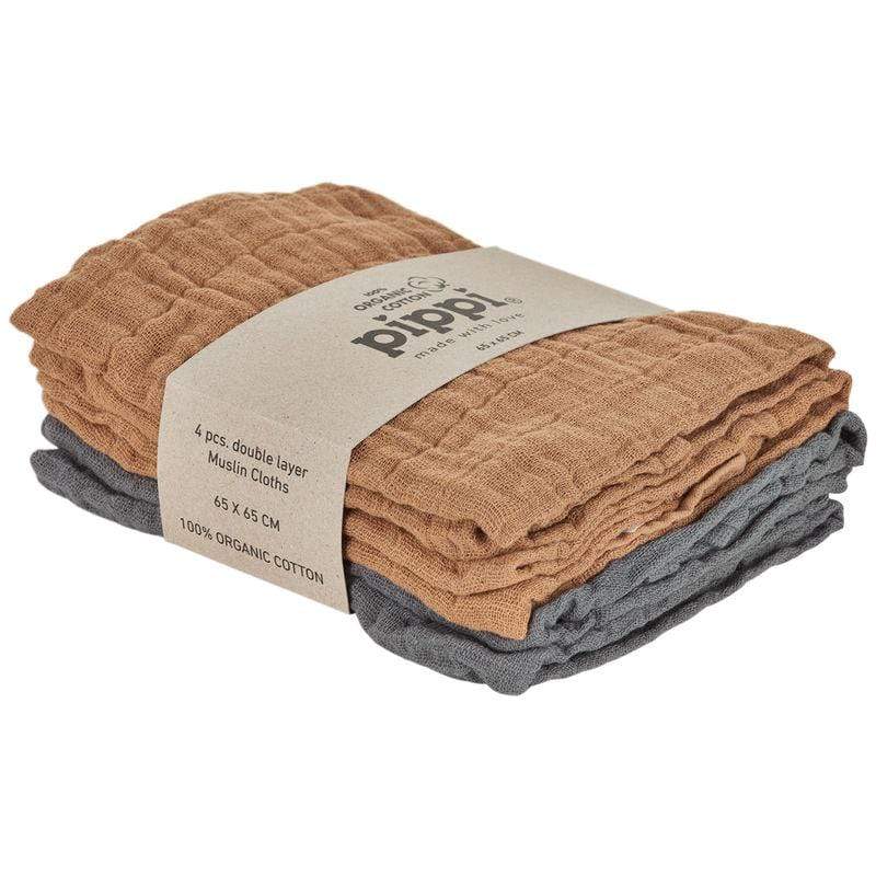 Muslin Play Cloths: Sand and Ash (4 Pack) – Biddle and Bop