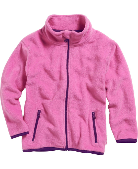 Fleece Jacket: Pink with Contrasting Zipper