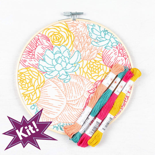Floral Profusion 8" Embroidery Kit