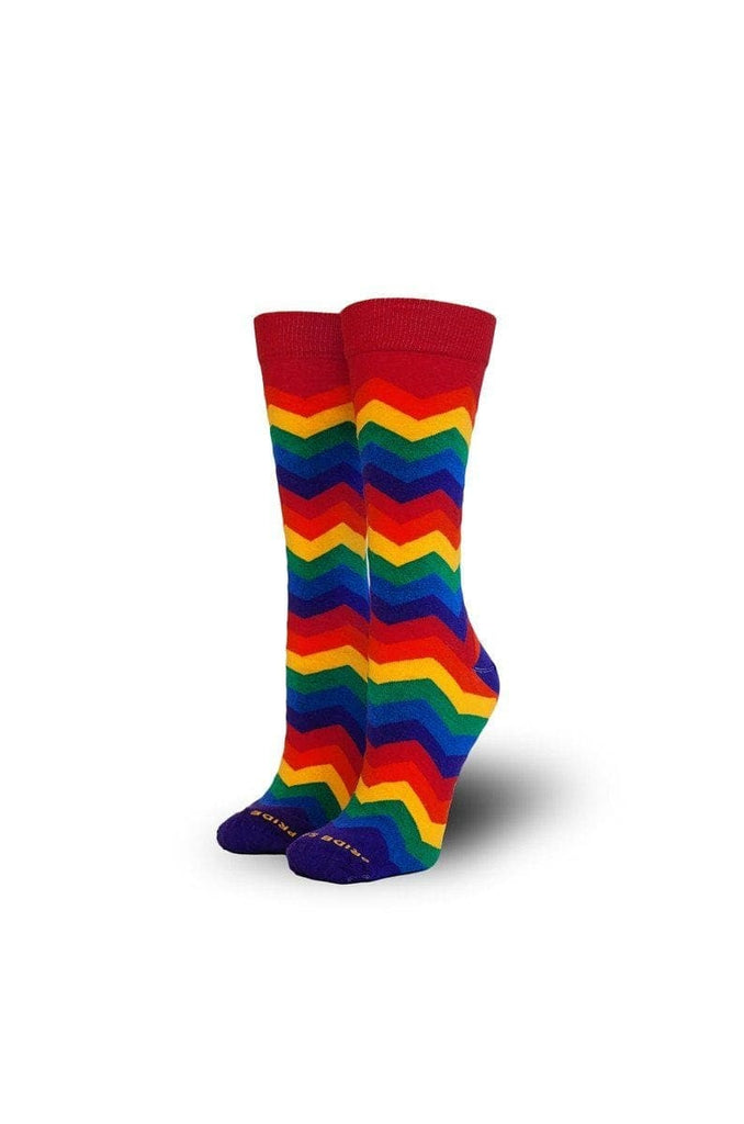 ZigZag Pride Socks, Adult Clothing  at Biddle and Bop