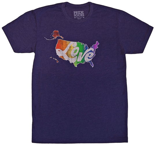 PrideSocks Love Heals Adult Tshirt