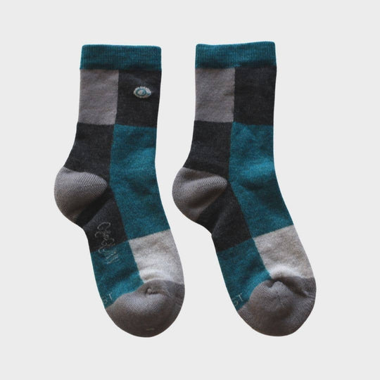 Merino Wool Kids Socks: Colorblock
