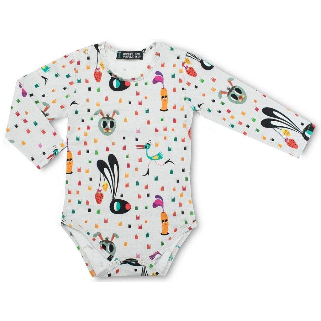 Carrot Crunch Organic Long Sleeve Baby Body Suit Clothing  at Biddle and Bop