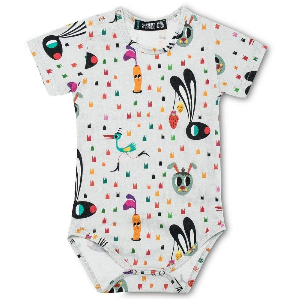 Carrot Crunch Organic Short Sleeve Baby Body Suit Clothing  at Biddle and Bop