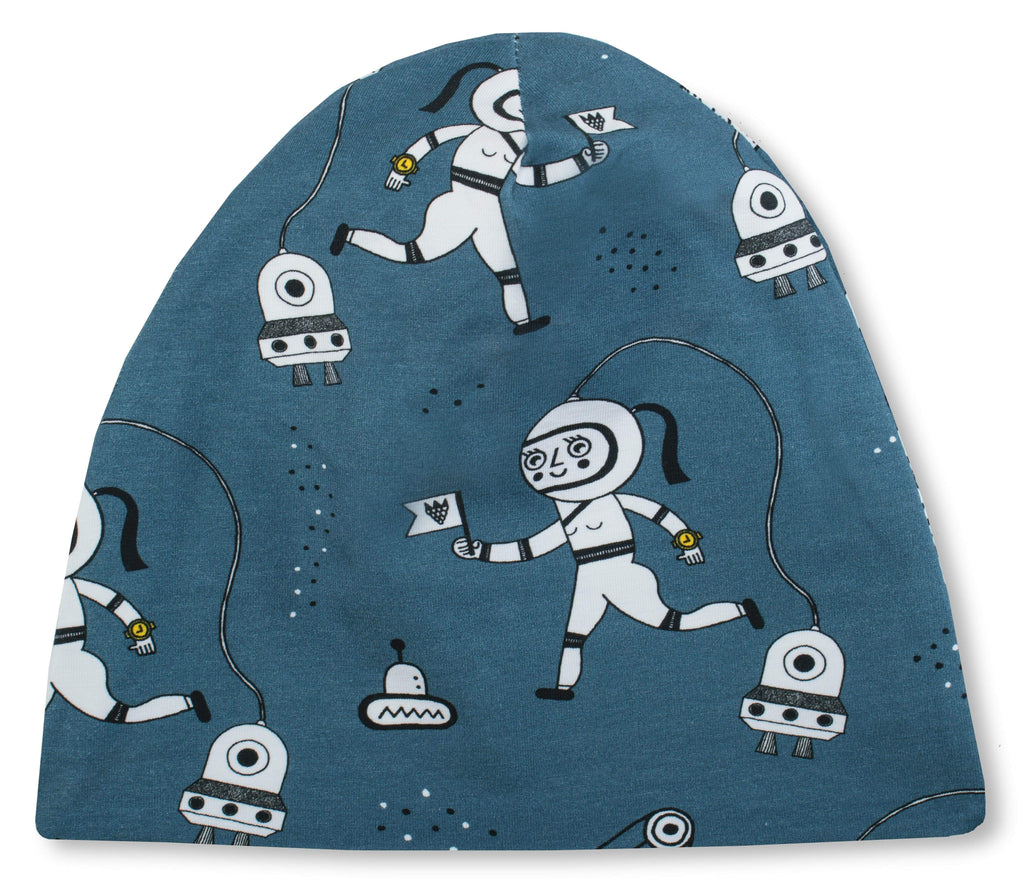Organic Beanie Hat: Space Explorers Clothing  at Biddle and Bop