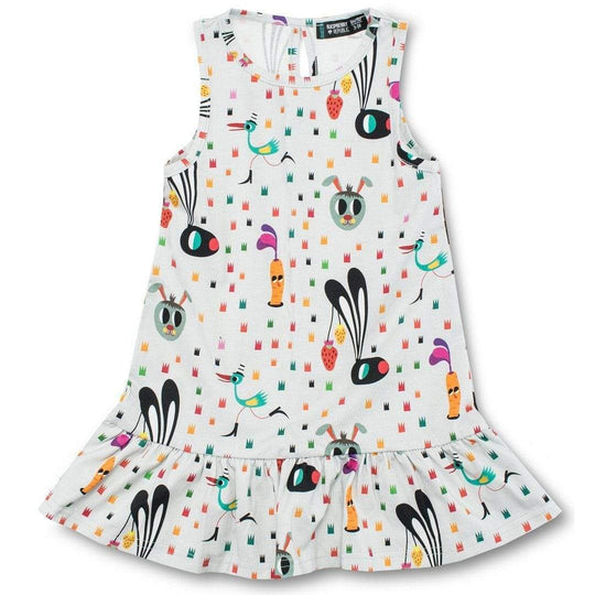 Organic Sleeveless Twirl Dress: Carrot Crunch