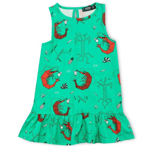 Organic Sleeveless Twirl Dress: Shrimp Cocktail – Biddle and Bop